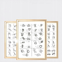 24 SZTUK IQ ZABAWKI TESTOWE BRAIN TEASER METALOWE PUZZLE DRUCIANE SZTUCZKA