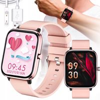 Smartwatch Lewer ODBIERANIE POŁĄCZEŃ SMS KROKOMIERZ PULS - PRO różowy