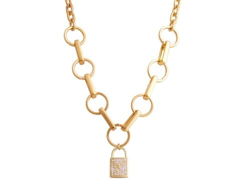 naszyjnik geometryczny kłódka (c22/jes/182au) na Arena.pl