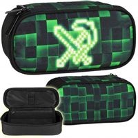 PIÓRNIK SZKOLNY SASZETKA USZTYWNIANA PIKSELE GRA NEONOWY KILOF DLA CHŁOPCA