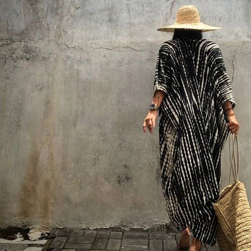 PAREO na plażę ZWIEWNA sukienka długa narzutka LETNIA tunika damska BOHO na Arena.pl