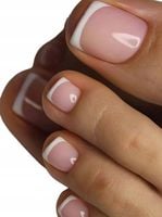 Paznokcie PRESS ON NAILS TIPSY 24 na stopy french TRADYCYJNY KLASYK