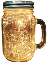 KUBEK SŁOIK OZDOBA LED podświetlany NA BALKON STÓŁ