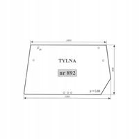 szyba tylna Deutz-Fahr Agroprima 4.31, 4.36, Agroxtra 3.57, DX 3.10