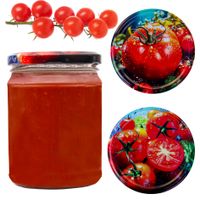 Słoik Szklany 540 ml 0,5 L Nakrętką 48 Sztuk Grafika Przetwory Dżemy Owoce