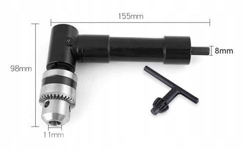 ADAPTER KĄTOWY DO WKRĘTARKI przystawka wiercenia 90 UCHWYT WIERTARKI na Arena.pl