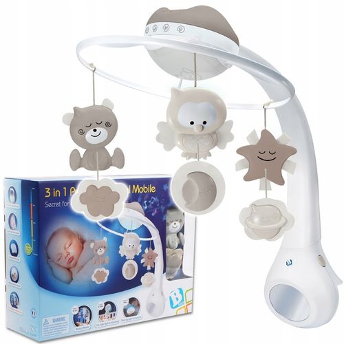 B-Kids KARUZELA DO ŁÓŻECZKA 3w1 PROJEKTOR LAMPKA na Arena.pl