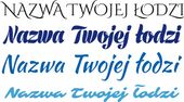 2x NAZWA ŁODZI naklejki łódź żaglówka jacht motorówkę wodoodporne