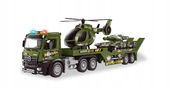 TRUCK WOJSKOWA LAWETA WRAZ Z HELIKOPTEREM ORAZ CZOŁGIEM EFEKTY DŹW/ŚWIETLNE