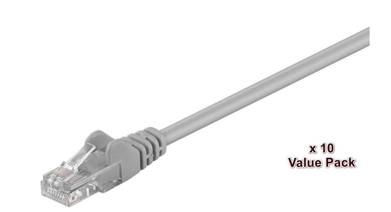 MicroConnect U/UTP CAT5e 2m Grey 10 Pack zdjęcie 1