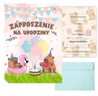 Zaproszenia Kapibary  (5 Sztuk)