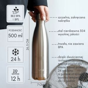 Butelka termiczna WINK DARK GREEN 500ml, bez BPA na Arena.pl