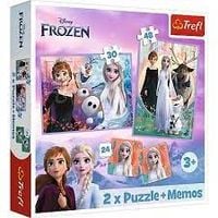 puzzle 2 w 1 + memos księzniczki frozen 93335