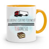 Dla Tirowca Kierowcy Tira Kubek Żółty Na Prezent Z Nadrukiem Ze Zdjęciem