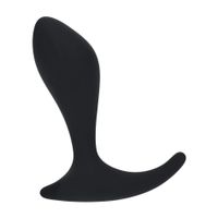 Single Ripple Silicone Prostate Massager - Black