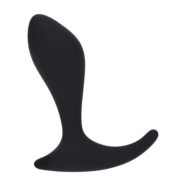 Single Ripple Silicone Prostate Massager - Black zdjęcie 1