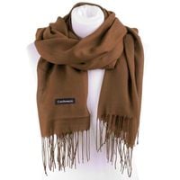 Brązowy SZAL DAMSKI CHUSTA Duży Ciepły Szalik