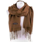 Brązowy SZAL DAMSKI CHUSTA Duży Ciepły Szalik
