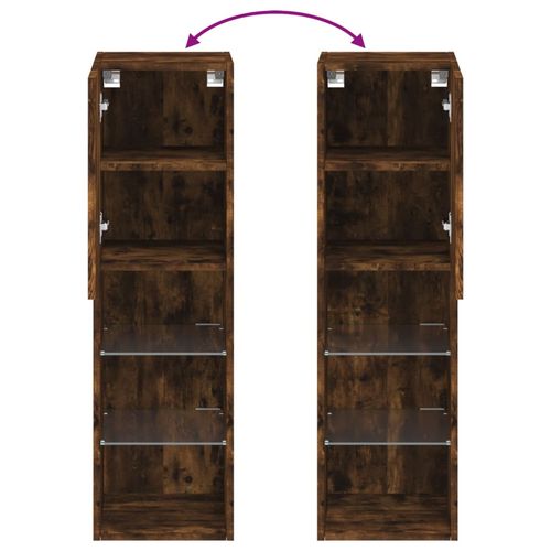 Szafka TV z LED, przydymiony dąb, 30,5x30x102 cm na Arena.pl