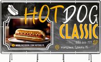 BANER REKLAMOWY 130x80cm różne wzory projekt w cenie HOT DOG FAST FOOD