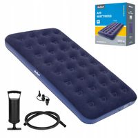 Materac dmuchany jednoosobowy do spania + pompka 186 x 96 x 22 cm Rebel
