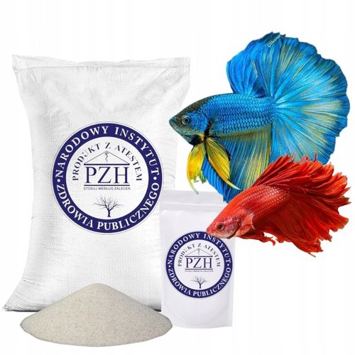 Biały drobny piasek kwarcowy do akwarium 25 KG na Arena.pl