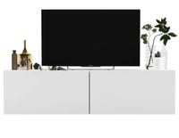 Szafka RTV, wisząca, SANO, 120x35x30 cm, biel, mat | TYLETEGOTU