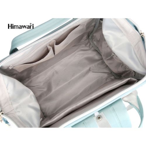 pojemny plecak na laptopa w kolorze ecru i miętowym z portem usb na Arena.pl