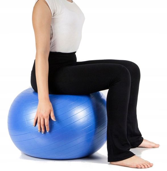 Piłka rehabilitacyjna gimnastyczna do ćwiczeń fitness siedzenia ABS 55cm zdjęcie 2