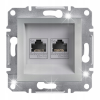 GNIAZDO KOMP. RJ45 SCHNEIDER ASFORA ALUMINIUM
