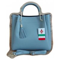 Włoski kuferek Shopperka A4 ,złote okucia + frędzelek Vera Pelle Szary KLV33G