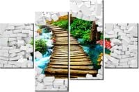 140CM 70 OBRAZ ŚCIANA WIDOKIEM MOST ŚCIENNY