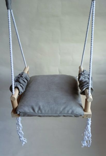 Huśtawka siedzisko biał dla dzieci SZARA DOM OGRÓD zdjęcie 6