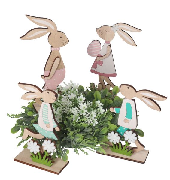 ZAJĄC ZAJĄCZEK WIELKANOCNY DREWNIANY OZDOBA FIGURKA zdjęcie 2