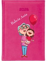 DUŻY KALENDARZ A4 2026 DZIENNY PLANER NADRUK PREZENT DLA BABCI + TEKST