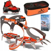 RAKI KOSZYKOWE NA BUTY W GÓRY KOLCE 12 SZT NA LÓD ŚNIEG REGULOWANE