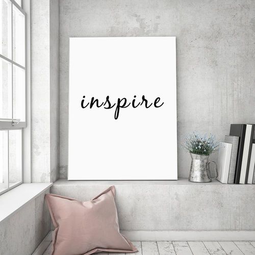 Obraz na płótnie – Canvas, napis inspire 60x90 na Arena.pl