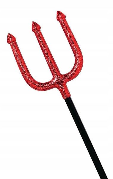 WIDŁY DIABLICY DIABŁA BROKAT 90 CM HALLOWEEN zdjęcie 3