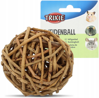 TRIXIE Piłka z wikliny zabawka wiklinowa dla chomika królika gryzoni 6 cm