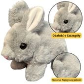 Pluszowa Maskotka Przytulanka Zając Królik Szary 18cm