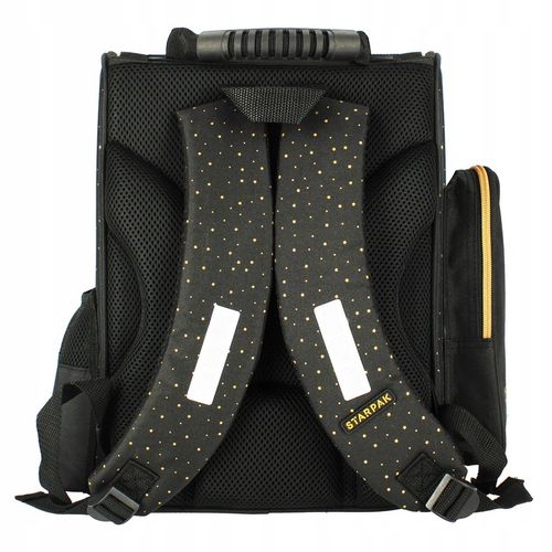 TORNISTER SZKOLNY PLECAK DLA DZIEWCZYNKI KOTEK CZARNY ZŁOTY WOREK PIÓRNIK na Arena.pl