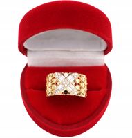 Złoty PIERŚCIONEK ze stali PL 17 USA 8 316L P391