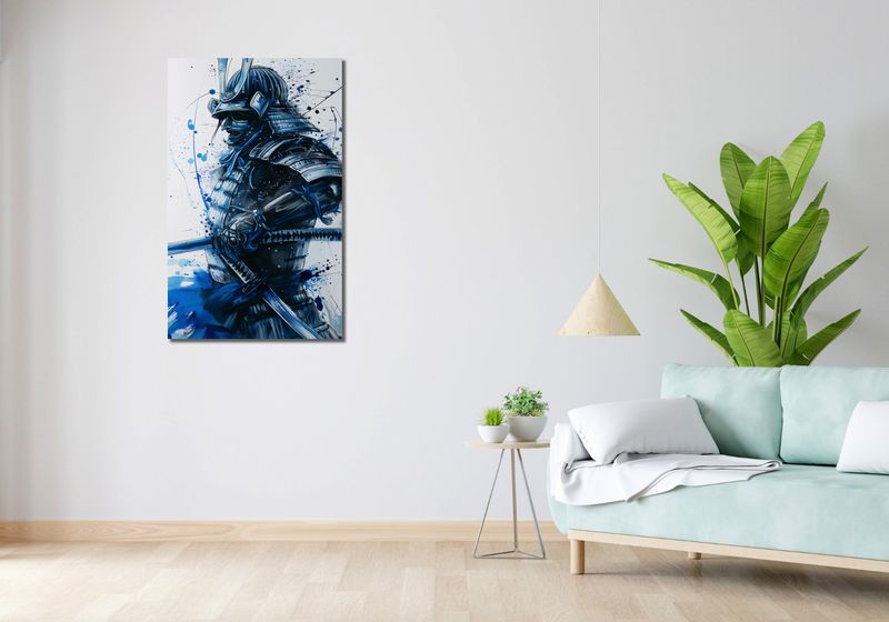 Obraz 60x100cm Samuraj w Błękicie zdjęcie 2