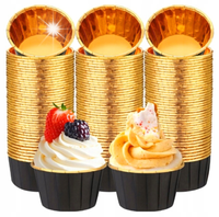 Papilotki Złote do Muffinek i Babeczek 100 sztuk
