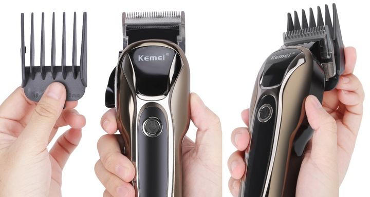 BEZPRZEWODOWA MASZYNKA DO STRZYŻENIA WŁOSÓW KEMEI KM-1990 BARBER USB LCD zdjęcie 2