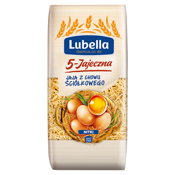 Lubella 5-Jajeczna Makaron nitki 250 g zdjęcie 1