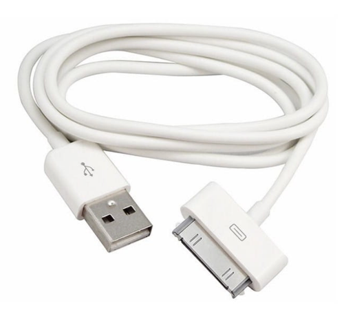 QIKtech Kabel 30 pin USB do iPhone 4 4S 3GS 3G 3 iPod iPad 2 3 1m (biały) na Arena.pl