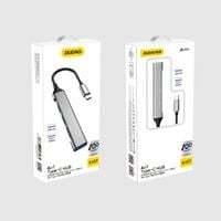 adapter rozdzielacz hub z gniazda usb-c na 4x usb czarny szary
