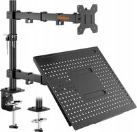 STOJAK NA MONITOR / LAPTOPA - WYTRZYMAŁA, ELEGANCKA - CZARNA