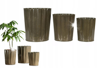 DONICZKA WYSOKA METALOWA BRĄZOWA na bonsai palmy do salonu ogrodu 3 szt.